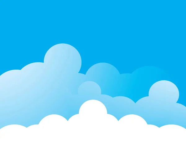 Céu Azul Com Design Ilustração Vetorial Fundo Nuvem —  Vetores de Stock