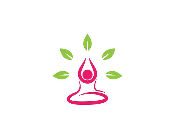 Wellness Logo Mall Vektor Ikon Illustration — Stock vektor