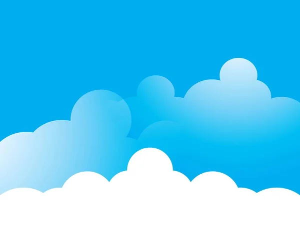 Blue Sky Cloud Background Vector Illustration Design — Stock Vector