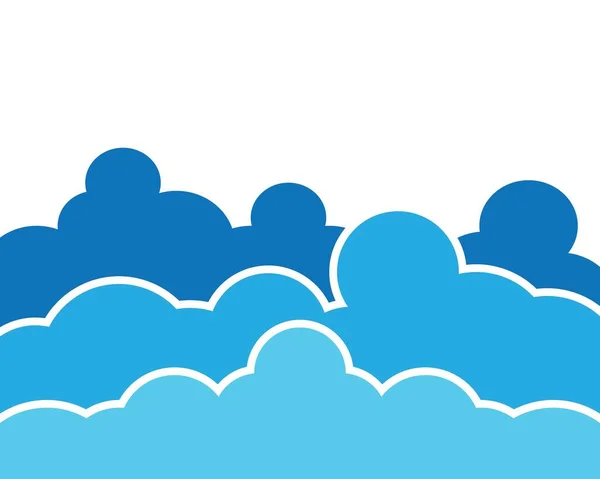 Blue Sky Cloud Background Vector Illustration Design — Stock Vector