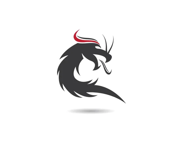 Шаблон Логотипу Голови Дракона Векторні Ілюстрації Піктограм — стоковий вектор