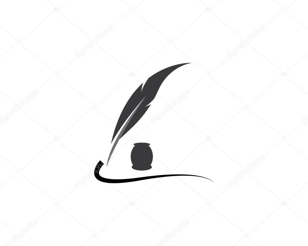 Feather symbol vector icon illustration design