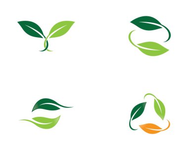 Yaprak sembolü vektör illüstrasyonu