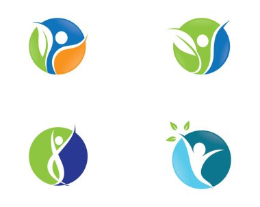 Wellness logo şablon vektör resimleme