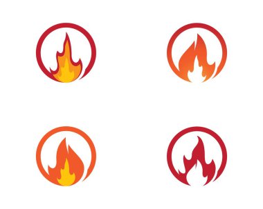 Ateş sembolü vektör illüstrasyonu