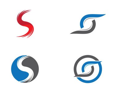 S harfi logo vektör illüstrasyon tasarımı