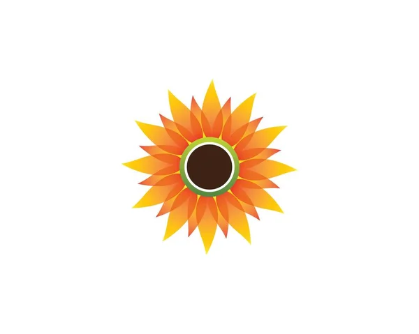 Girasol Símbolo Ilustración Diseño — Vector de stock