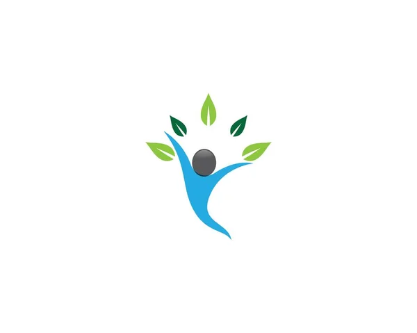 Wellness Logo Template Vector Icon Illustration — Stock Vector