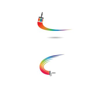 Boya fırçası sembolü illüstrasyon vektörü simgesi