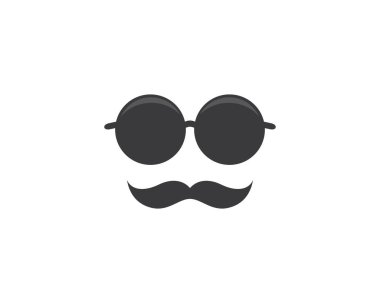 Bıyık simgesi vektör illüstrasyonu