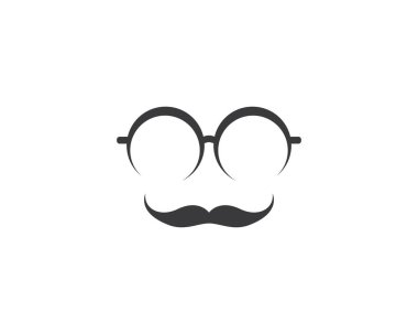 Bıyık simgesi vektör illüstrasyonu