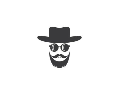 Kovboy şapkası sembolü vektör illüstrasyonu