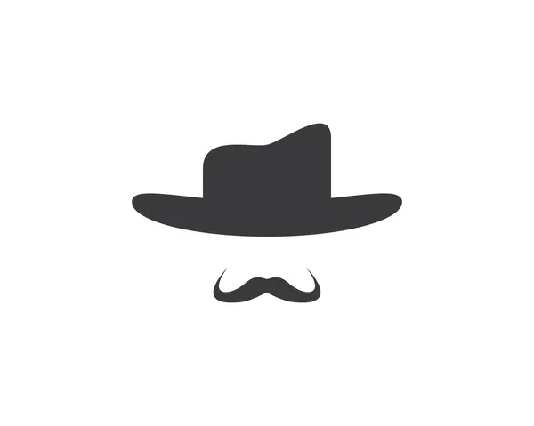 Vaquero Sombrero Símbolo Vector Icono Ilustración — Archivo Imágenes Vectoriales