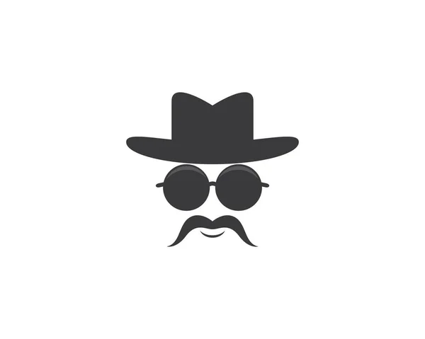 Vaquero Sombrero Símbolo Vector Icono Ilustración — Archivo Imágenes Vectoriales