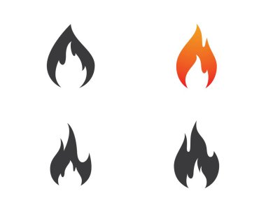 Ateş sembolü vektör illüstrasyonu