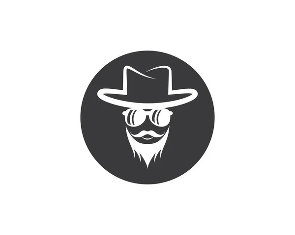 Cowboy Hat Symbol Vector Icon Illustration — Stock Vector