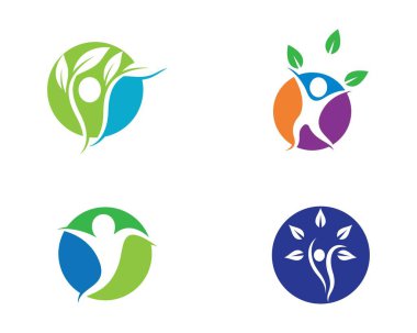 Wellnes sembol vektör illüstrasyonu