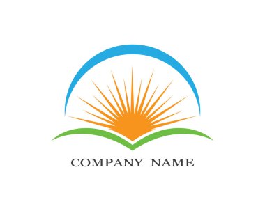 Güneş logosu şablon vektör resimleme tasarımı