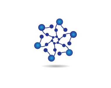 Molekül logo şablonu vektör resimleme tasarımı