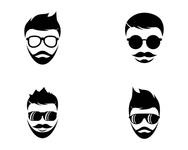Man Face Character Symbol Illustration Design — Stock Vector
