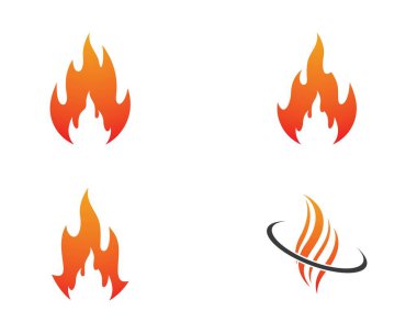 Ateş sembolü vektör illüstrasyonu