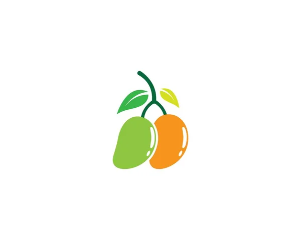 Mango Fruta Vector Icono Ilustración Diseño — Archivo Imágenes Vectoriales