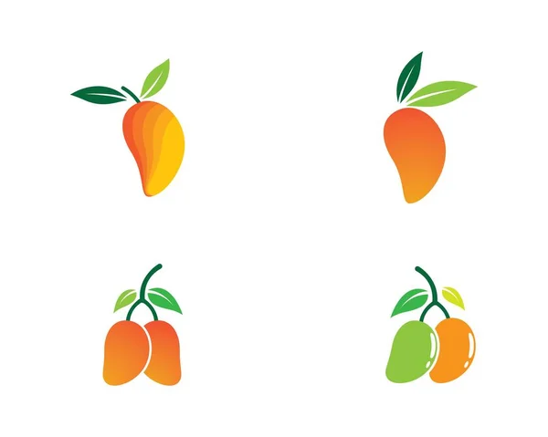 Mango Frucht Vektor Ikone Illustration Design — Stockvektor