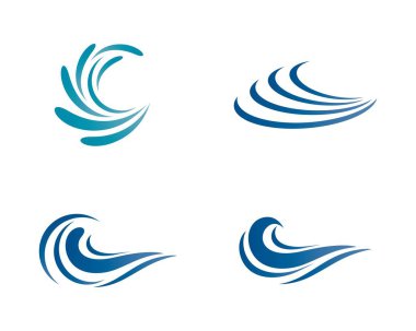 Dalga sembolü vektör illüstrasyon tasarımı