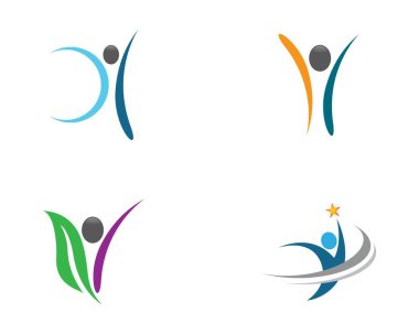 Wellnes sembol vektör illüstrasyonu