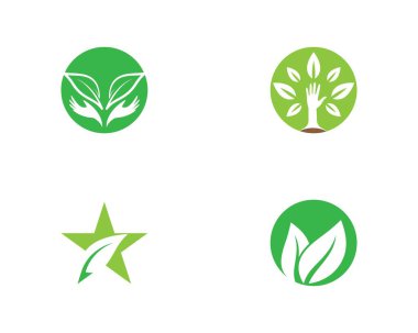 Yaprak sembolü vektör illüstrasyonu