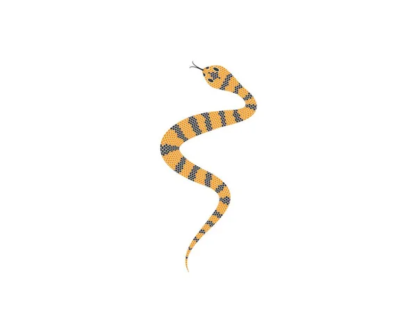 Simbolo Del Serpente Icona Vettoriale Illustrazione — Vettoriale Stock