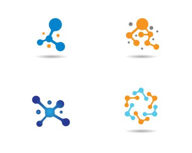 Molekül vektör resimleme tasarımı