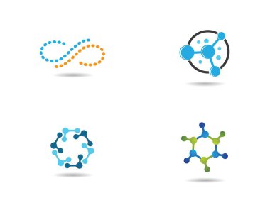 Molekül vektör resimleme tasarımı