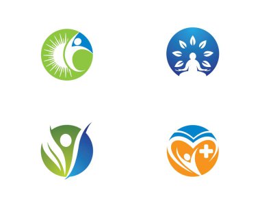 Wellnes sembol vektör illüstrasyonu