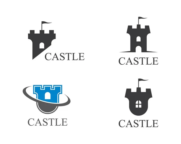 Castelo Símbolo Ícone Vetor Ilustração Design — Vetor de Stock