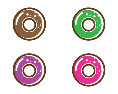 Donut vektör resimleme tasarımı