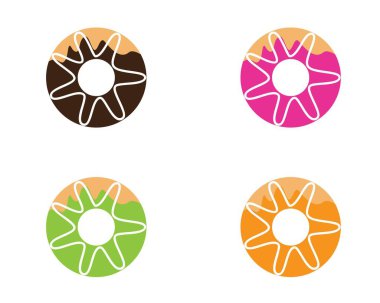 Donut vektör resimleme tasarımı