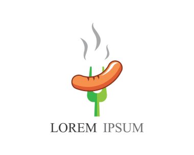 Sosis sembolü vektör illüstrasyonu