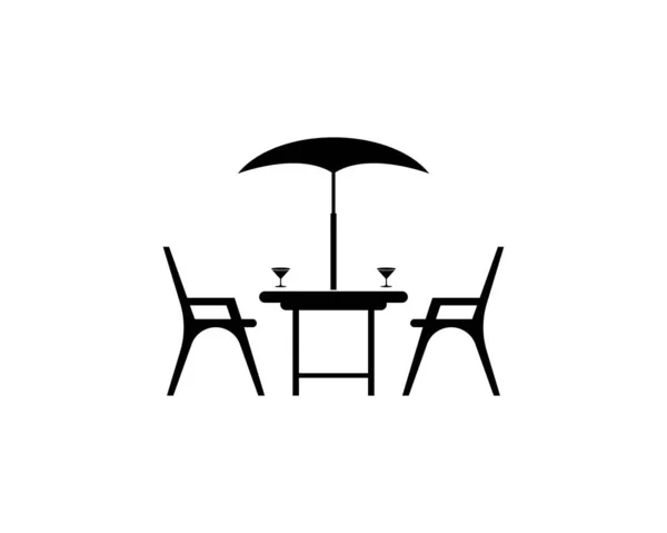 Table Chair Symbol Illustration Design — Stock Vector