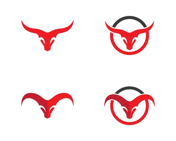 Toro Cabeza Vector Icono Ilustración — Vector de stock