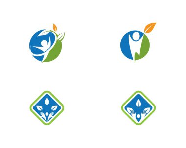 Wellnes sembol vektör illüstrasyonu