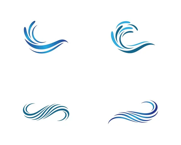 Хвильовий Символ Векторний Дизайн Ілюстрації — стоковий вектор