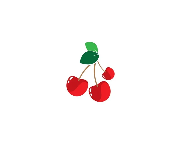 Cherry Vector Icon Illustration Design — Stock Vector