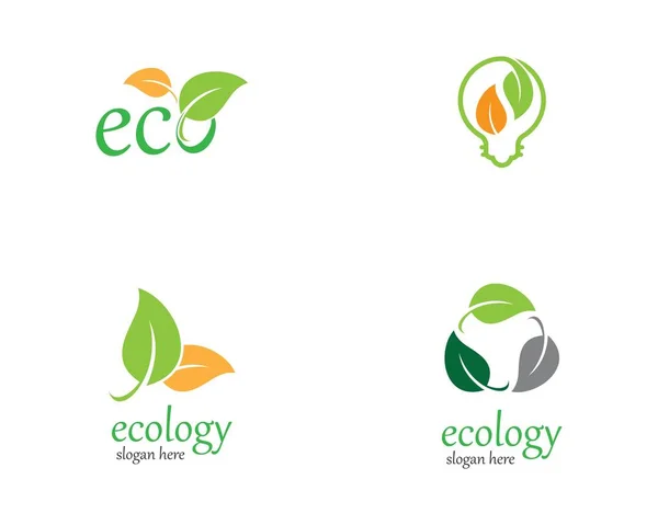 Ecología Vector Icono Ilustración Diseño — Archivo Imágenes Vectoriales