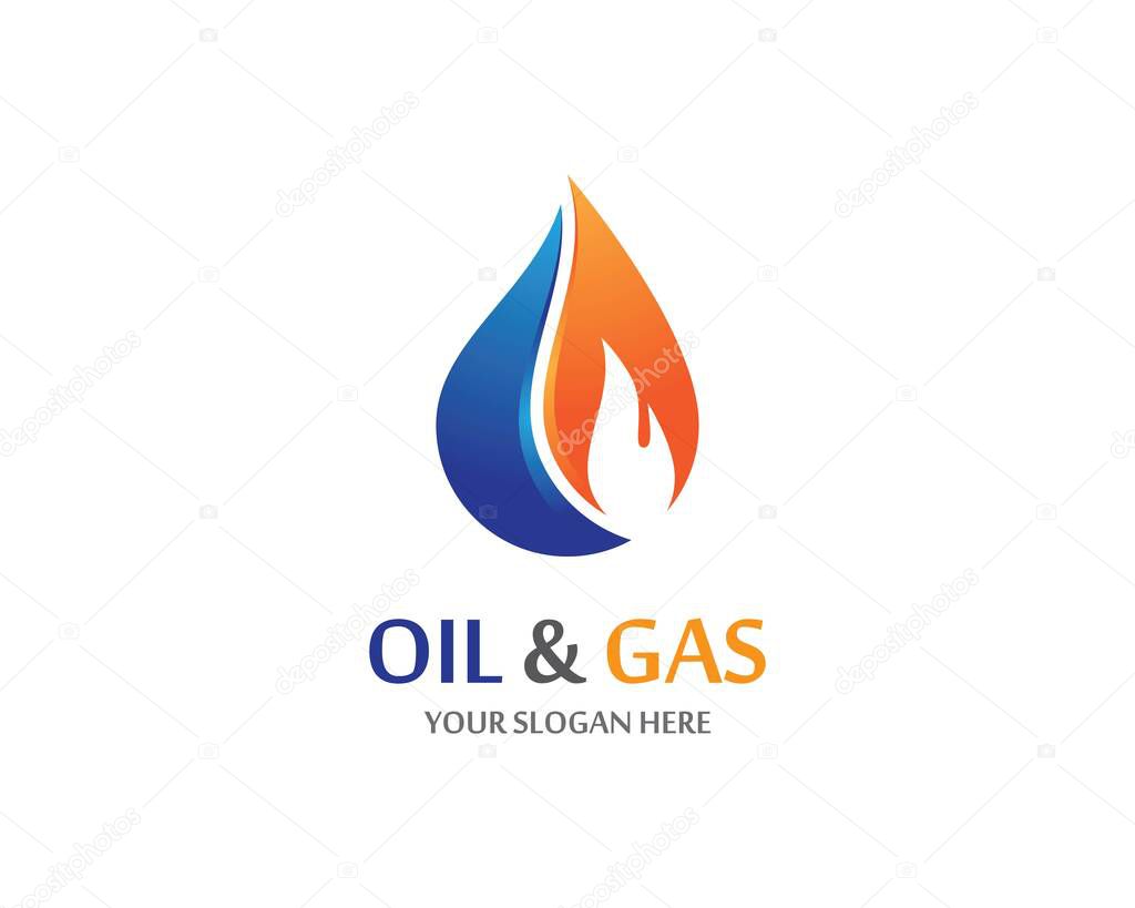 Oil and gas vector icon illustration