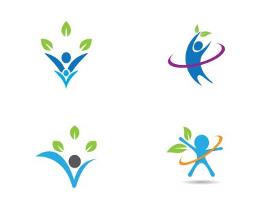 Wellnes sembol vektör illüstrasyonu