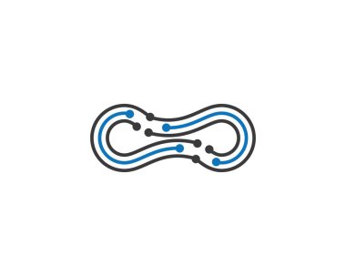 Sonsuz vektör illüstrasyon tasarımı