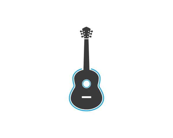 Ícone Vetor Guitarra Ilustração Design —  Vetores de Stock