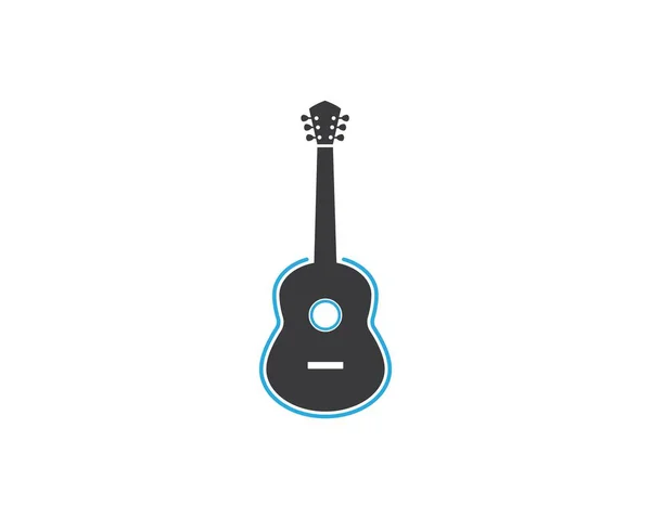 Gitár Vektor Ikon Illusztráció Tervezés — Stock Vector