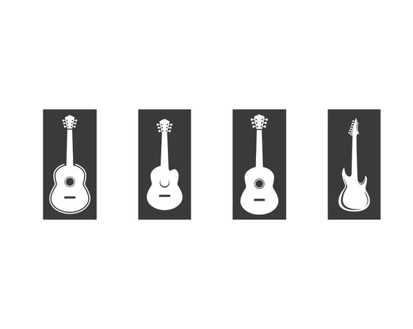 Illustration Design Von Gitarrenvektorsymbolen — Stockvektor